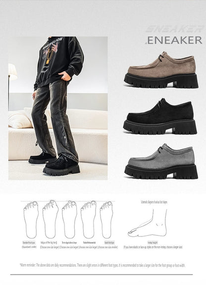 Men's Shoes 2025 Autumn New Style High-heel Thick-soled Loafers, Durable and Retro Casual Shoes, Everyday Street Trend Sneakers NovaCart