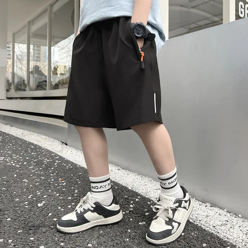 Summer Men Shorts Ice Silk Running Gym Sport Shorts Quick Dry Breathable Beach Short Pant Fitness Jogging Cool Casual Sportswear Pi-Mart