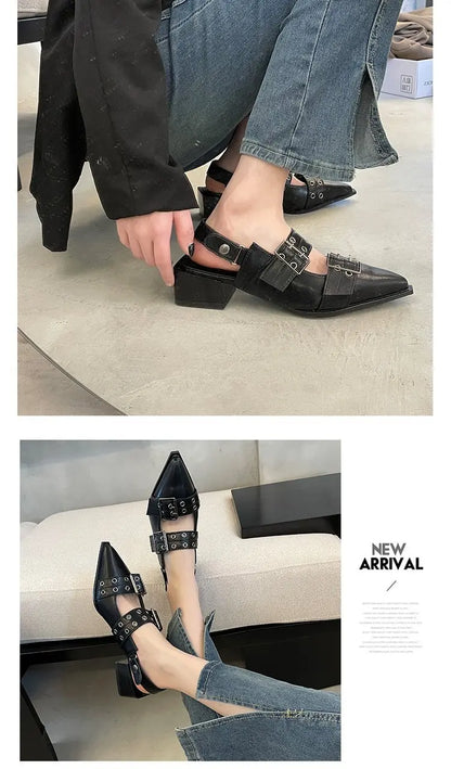 2023women's sandals summer  Ballet flats women Pointed rivet single shoe Platform Women Sandals zapatos de mujer tendencia NovaCart
