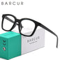 BARCUR Fashion Retro Leopard Pattern Women's Presbyopia Glasses Durable Multi-Degree PC Rectangular Small Frame with Transparent Acrylic Lenses for Reading or Work Stevvex