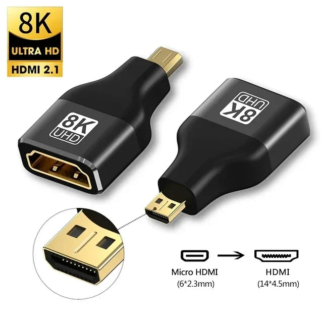 MIZIQIER 8K HDMI 2.1 Adapter 90 270 Degree Male to Female, 8k60Hz 4k120Hz,48Gbps,Compatible PS5/4, HDTV, Roku, TV Stick, PC Pi-Mart