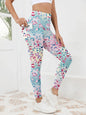 Printed High-Waist Pocket Fitness Pants Women FitiqueFit