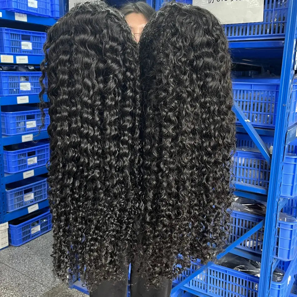 40 50 Inch HD 13x6 Deep Wave Lace Frontal Wigs Brazilian 13x4 Water Wave Curly Lace Front Human Hair Wigs For Women 300 Density NovaCart