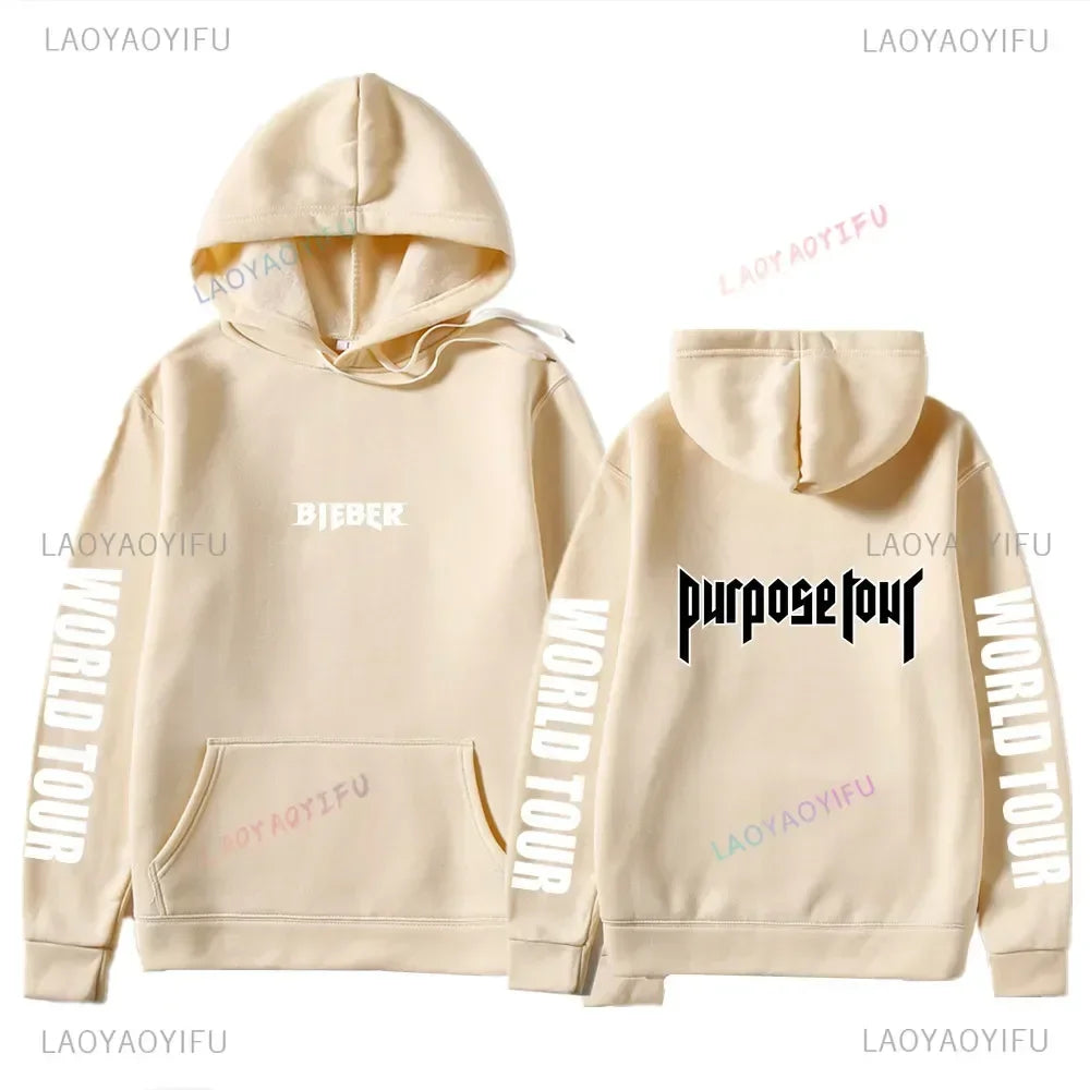 Hoodies Men Justin Bieber Purpose Tour fashion Print Hip Hop Streetwear Fleece Warm Hoody Men Women Pullover Hoodie Sweatshirt NovaCart