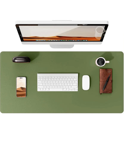 Large Mouse Pad,Office Desk Mat, Leather Desk Pad Protector, Non-Slip PU Leather Desk Blotter, Laptop Desk Pad Pi-Mart