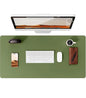 Large Mouse Pad,Office Desk Mat, Leather Desk Pad Protector, Non-Slip PU Leather Desk Blotter, Laptop Desk Pad Pi-Mart