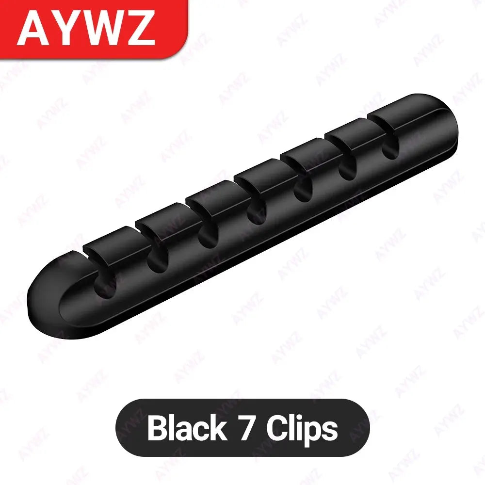 Adhesive Cable Holder Clips Cord Management Wire Organizer for Desktop USB Charging Cable Nightstand Power Cord Mouse Cable Pi-Mart