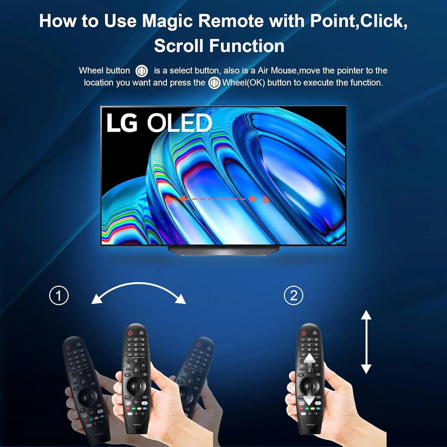 New AN MR20GA AKB75855501 voice pointer remote for smart TV compatible with many models easy operation control tool Pi-Mart