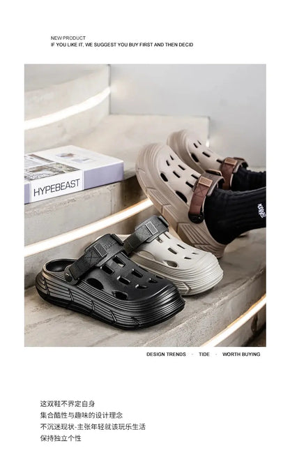Men's Sandals Casual EVA Clogs for Men Summer Comfortable Garden Shoes Non-slip Wear-resistant Beach Slippers for Men 2025 New NovaCart