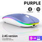 Rechargeable Bluetooth Wireless Mouse with 2.4GHz USB RGB 1600DPI Mouse for Computer Laptop Tablet PC Macbook Gaming Mouse Gamer Pi-Mart