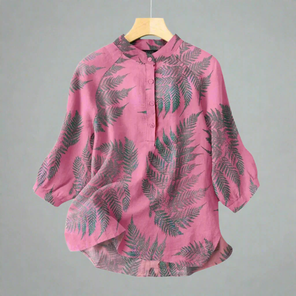 Vintage Cotton-Linen Button Down Blouse FitiqueFit