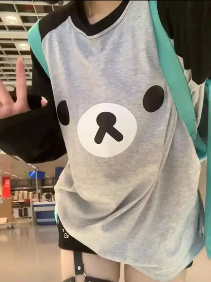 Deeptown Kawaii Anime Women T-shirts Oversize Cute Japanese Harajuku Lolita Style Long Sleeve Tee Preppy Y2k Graphic Top Fashion NovaCart