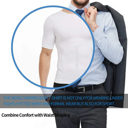 Mens Compression Shirt Undershirt Slimming Tank Top Workout Vest Abs Abdomen Slim Body Shaper NovaCart