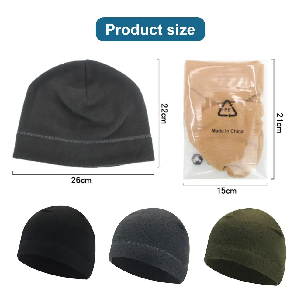 1PC Warm Winter Skull Cap Soft Polar Fleece Hat Thick Windproof Cap Outdoor Beanie Cap Ski Cap Unisex Suitable For Unisex Pi-Mart