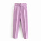 Fashionable Elegant High-Waisted Carrot Pants