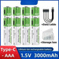 2025NEW Lithium-Ion Battery Type-C Rechargeable High-Capacity Battery AA&AAA Battery For remote control, mouse, electric toys Pi-Mart