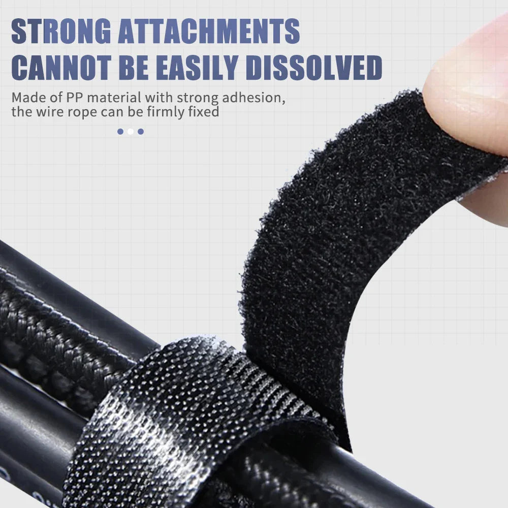 Reusable Hook Loop Cable Ties Wire Winder Organizer 1/2/3/5M For Desk Cable Management USB Mouse Earphone Cord Protector Pi-Mart