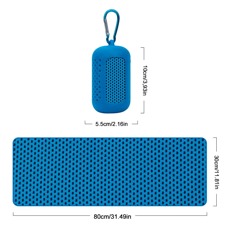 Cooling Towel Breathable Chilly Towel Sports Towel With Storage Box Yoga Towel Gym Towel for Indoor & Outdoor Activities Pi-Mart