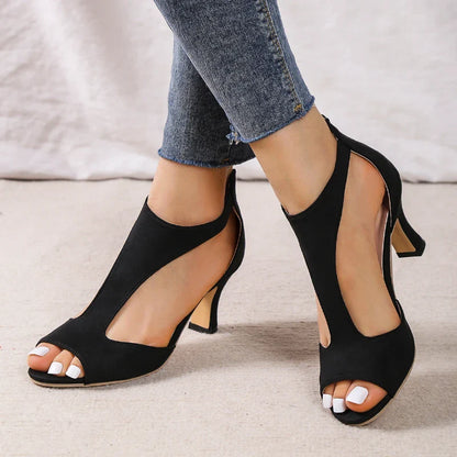 Leather High Heels Shoes FitiqueFit