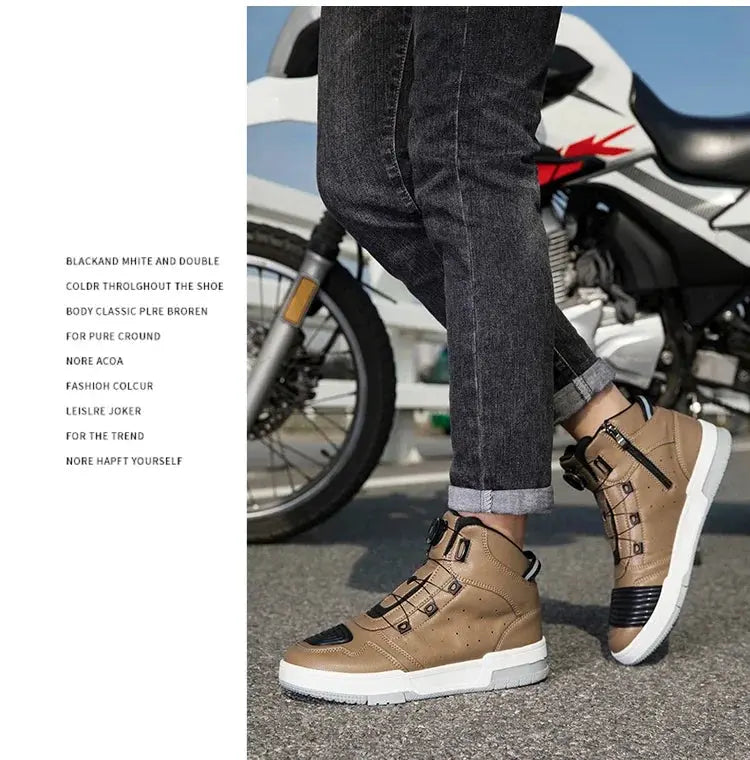 New Motorcycle Boots Men Women Knight Outdoor Riding Anti-slip Spring Sneakers Shoes Bicycle Mountain Racing Road Speed Summer NovaCart