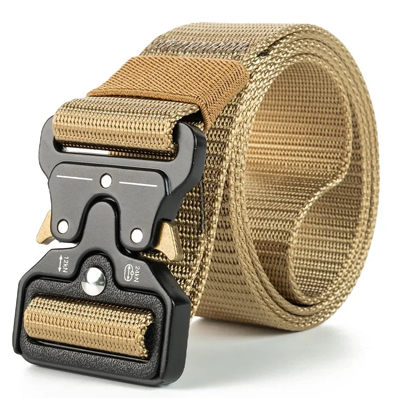 Tactical Quick Release Belt Military Style Nylon Waistband Durable Breathable Adjustable Outdoor Hiking Work Casual Belt for Men Pi-Mart