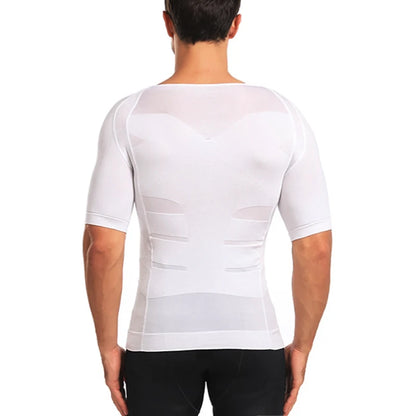 Mens Slimming Body Shaper Compression Shirt Tummy Control Slimmer Shapewear Gynecomastia Undershirt Posture Corrector Tops NovaCart