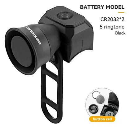 New Bicycle Horn Mountain Bike USB Charging Waterproof Electronic Bike Bell Riding Equipment Children's Scooter Accessories Pi-Mart