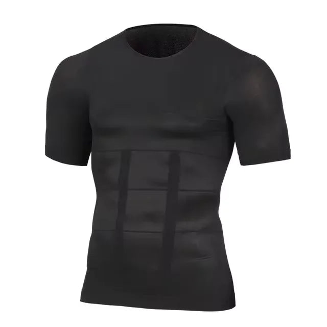 Mens Slimming Body Shaper Compression Shirt Tummy Control Slimmer Shapewear Gynecomastia Undershirt Posture Corrector Tops NovaCart