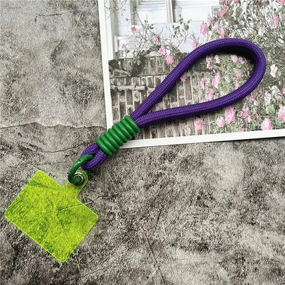 Wrist Strap for Phone Contrasting Colors Lanyard Keys Metal Keyring Accessories With Patch Cellphone Charm Luxury Hand Strap NovaCart