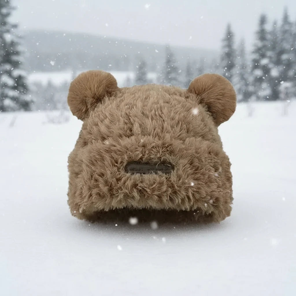Letter Bear Ears Knitted Woolen Hat – Cute Cat-Ears Beanie for Women FitiqueFit