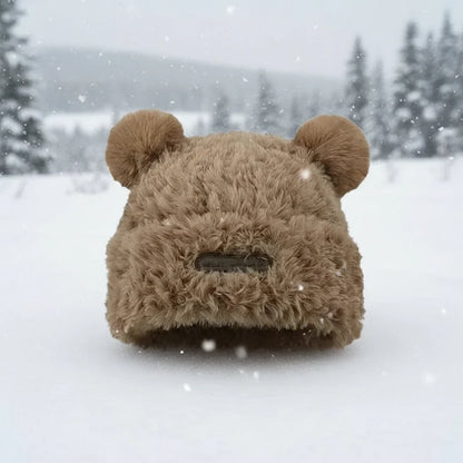 Letter Bear Ears Knitted Woolen Hat – Cute Cat-Ears Beanie for Women FitiqueFit