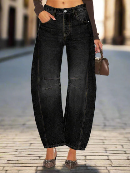 Women’s Elastic Waist High Waisted Jeans FitiqueFit