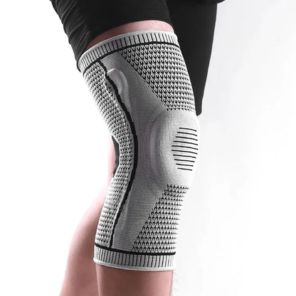 1PC Silicone Knee Pads Strap Patella Medial Support Meniscus Compression Knee Braces for Running Sport Knee Protection Pi-Mart