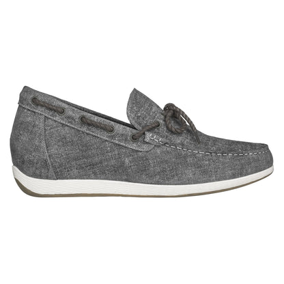 CALTO Denim Grey Boat Shoes - 2.4 Inches - S1101 Tallmenshoes.com
