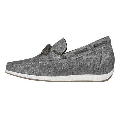 CALTO Denim Grey Boat Shoes - 2.4 Inches - S1101 Tallmenshoes.com