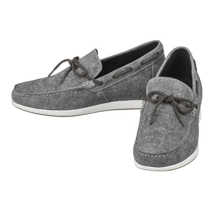 CALTO Denim Grey Boat Shoes - 2.4 Inches - S1101 Tallmenshoes.com