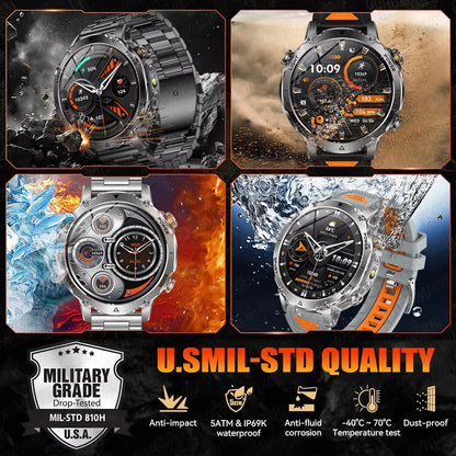 2026 New GPS Smart Watch For Men 1400mAh Battery Outdoor Sports Compass Watches Bluetooth Call IP68 Waterproof Smartwatch gift NovaCart
