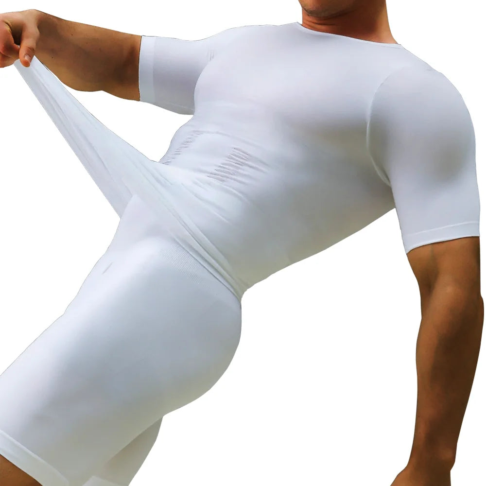 Men's Slimming Body Shapewear Posture Vest Tummy Abdomen Trimmer Compression Body Modeling Fat Burning Chest Tummy Shirts Corset NovaCart
