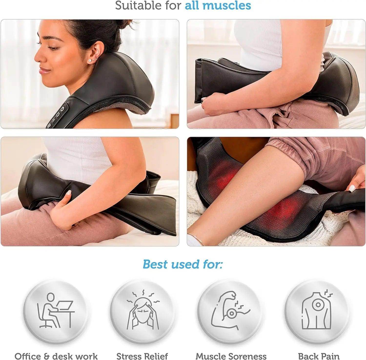 Heated Shiatsu Back and Neck Massager SmartPursue™