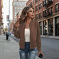 Women’s Solid-Color Zipper Stand-Collar Jacket FitiqueFit