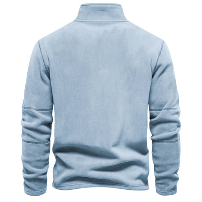 AIOPESON Brand Quality Thicken Warm Fleece Jacket for Men Zipper Neck Pullover Men's Sweatshirt Soft Shell Mens Jacket NovaCart