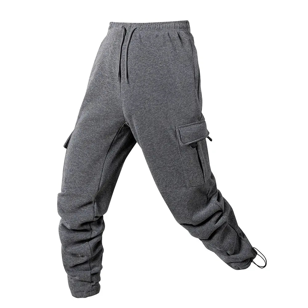 Men's Joggers Pants Loose Drawstring Long Pants Men Multi-pocket Sweatpants Casual Cargo Trousers For Men Fitness NovaCart