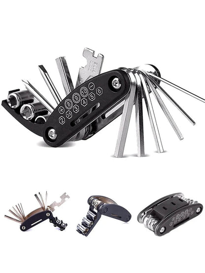 16 in 1 Portable Bicycle Repair Tools Kit Hex Wrench Nut Tire Screwdriver Motorcycle Bicycle Repair Tools Pi-Mart
