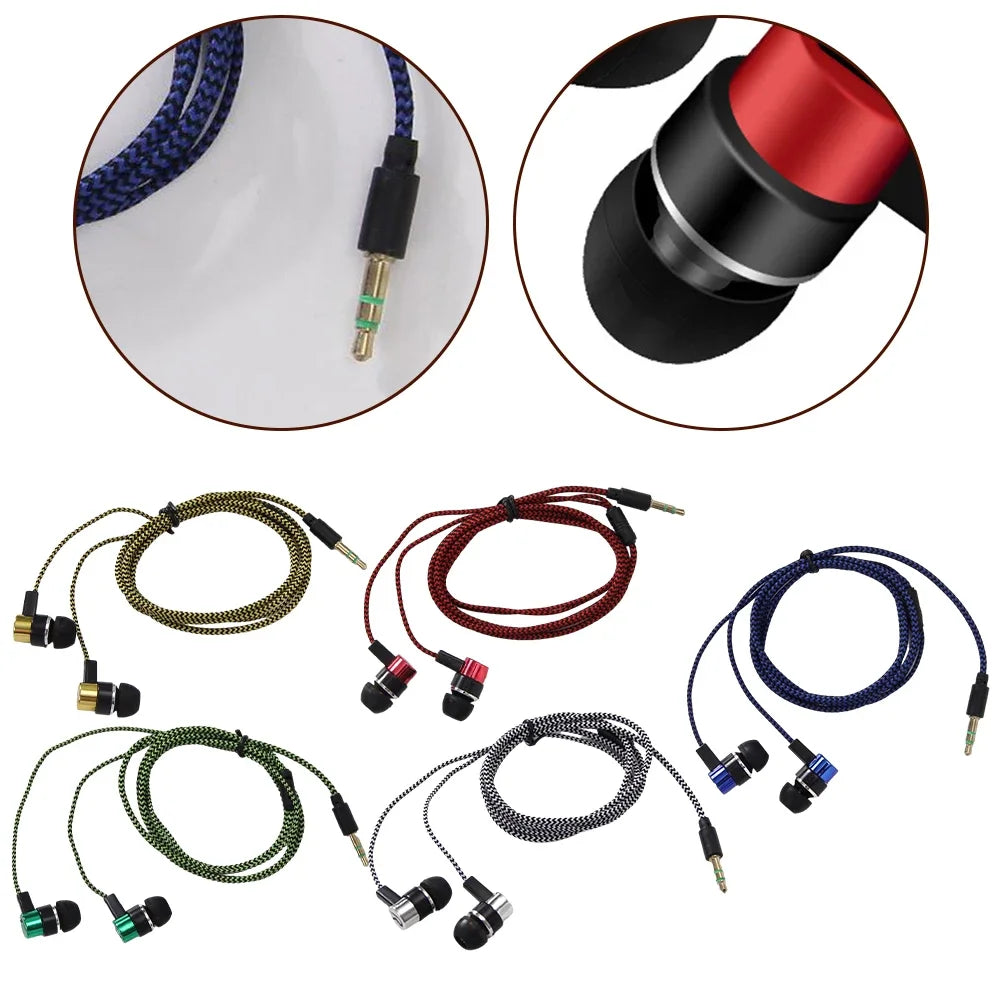 3.5mm In-Ear Wired Headphone 2 Basic Box Bass Stereo Earbuds Mobile Headphone Noise Cancelling Superb Bass Stereo Earphone Pi-Mart