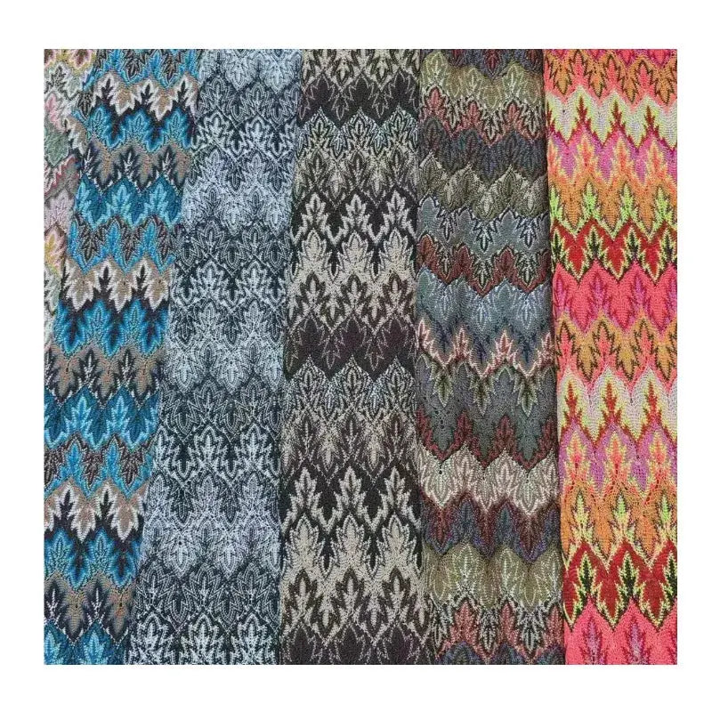 Maple Leaf Hollow Knitted Fabric Color Gold Thread Pattern Knitted Fashion Fabric for Clothing High Quality Cloth Wholesale NovaCart
