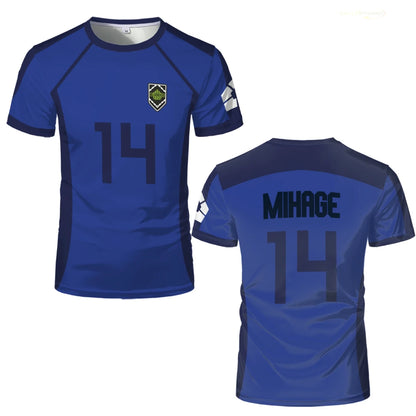 Anime Japanese Blue Lock Isagi Yoichi Football Jersey T-shirt Cosplay Hyoma Chigiri Meguru Bachira Tee Original Children Clothes NovaCart