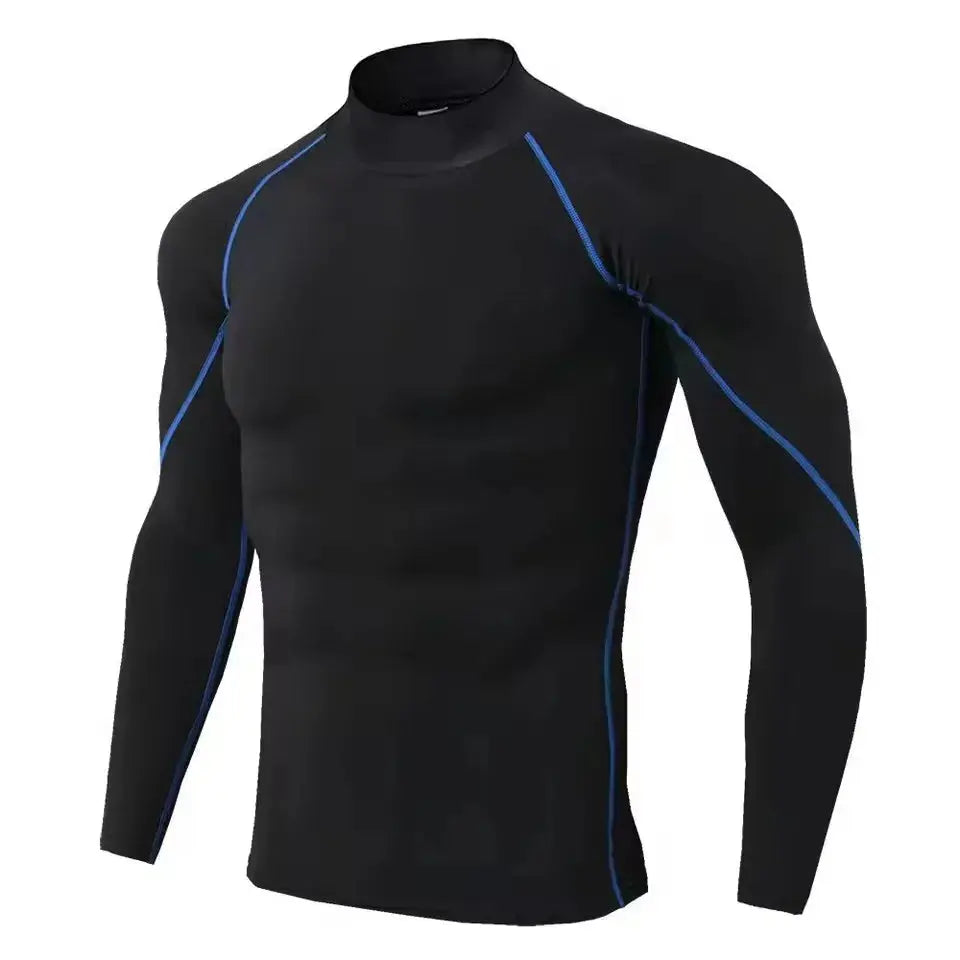 Men Compression Long Sleeve T Shirt Sportswear Male Skinny Tshirt Elastic Track Tracksuit Clothing Gyms Fitness T-shirt For Men NovaCart