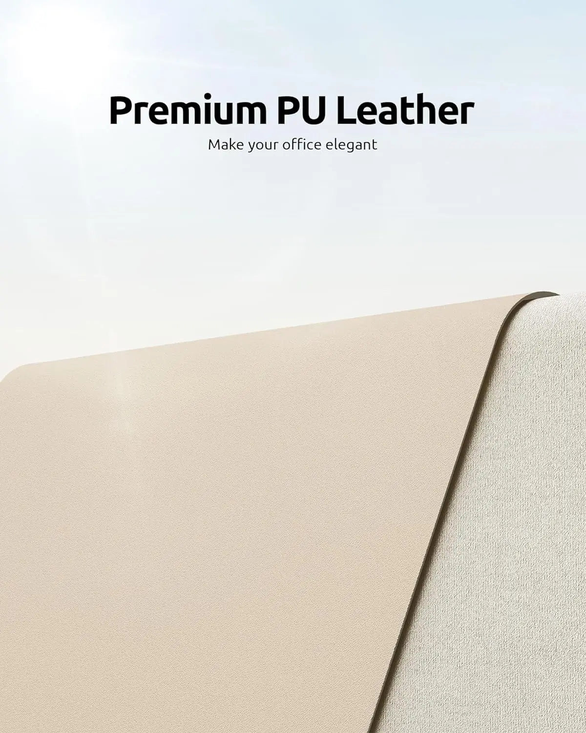 Large Mouse Pad,Office Desk Mat, Leather Desk Pad Protector, Non-Slip PU Leather Desk Blotter, Laptop Desk Pad Pi-Mart