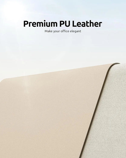 Large Mouse Pad,Office Desk Mat, Leather Desk Pad Protector, Non-Slip PU Leather Desk Blotter, Laptop Desk Pad Pi-Mart