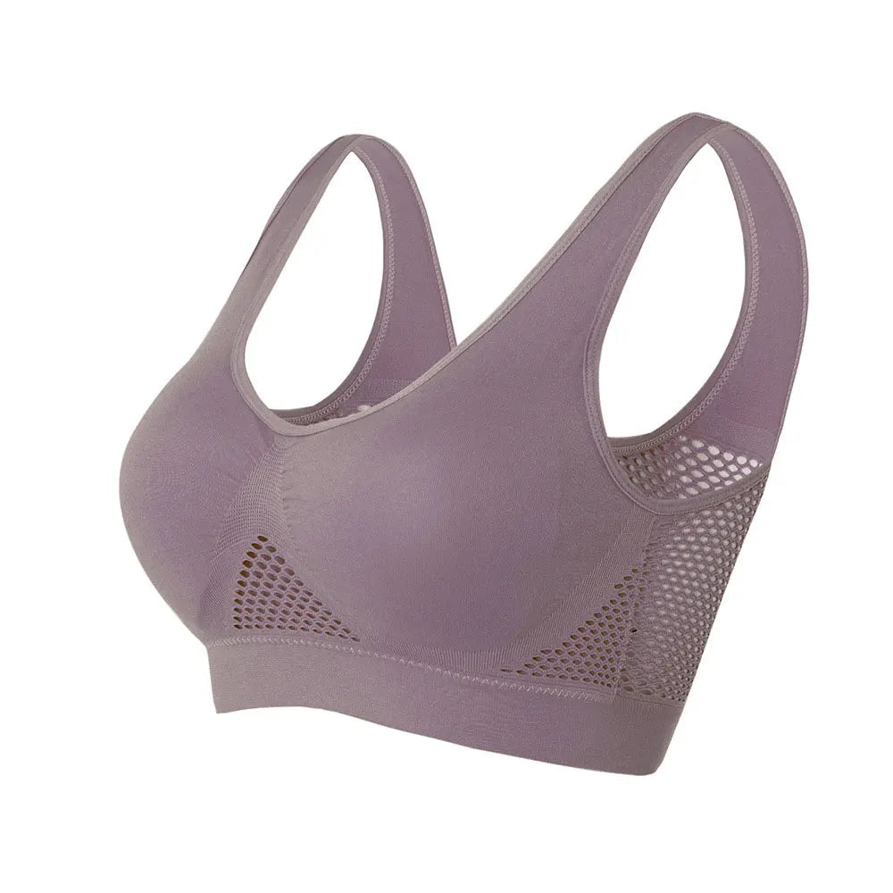 Sport Bra Top Breathable Brassieres Removable pad Sports bras Woman Running Gym Clothing Wireless Underwear For Women Yoga Bra Pi-Mart